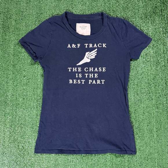 Abercrombie & Fitch Tops - Y2K Womens Abercrombie & Fitch Track Graphic T-Shirt Size Large